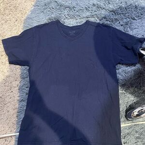 Men's Navy Blue V-Neck T-Shirt